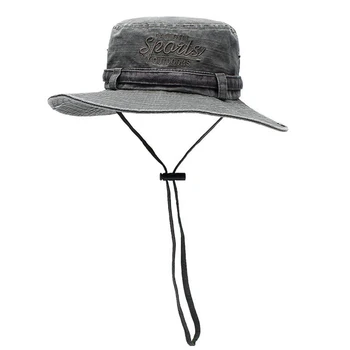 CAMOLAND de Bumbac de Înaltă Calitate Găleată Pălărie Om de Vară UPF 50+ Pălării de Soare Moda Bob Panama Capac de sex Masculin Spălat Boonie Pescuit, Drumeții Pălărie