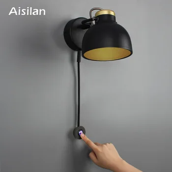 Aisilan LED Lampă de Perete Reglabil Lampă de Noptieră Atingeți Comutatorul Infinit de Reglaj pentru Living Dormitor Hol Rotație de Perete de Lumină