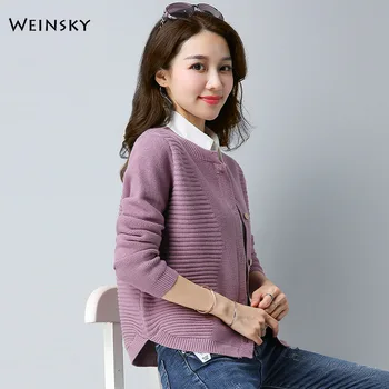 Femei Pulover Tricotate Si Jachete Complet Maneca Stil De Moda Coreeană Doamna Haină De Toamnă Și De Iarnă 2019 Pulover Nou