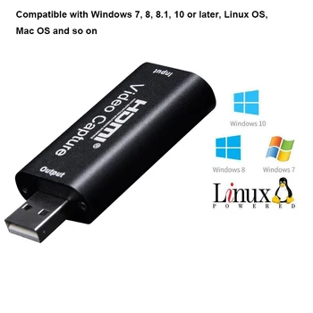 HDMI USB 2.0 1080P Mini Carte de Achiziție Convertor Portabil USB 2.0 Audio-Video cu placa de Captura pentru Calculator Laptop