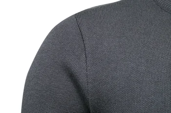 Tricotate Cardigan Pulover Barbati 2020 Brand Nou O de Gât cu Fermoar Pulovere Haina Jacheta Casual Slim Fit Culoare Solidă Trage Homme Marque XXL