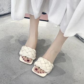 2020 Lux Slide-uri de Femei 7cm Tocuri inalte Catâri Fetish Vara Sandale cu Tocuri Joase Papuci de Bal Platforma Stripteuză Albastru Pantofi de Moda