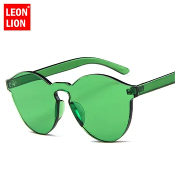 LeonLion 2021 Culori Bomboane Cateye Ochelari De Soare Femei Rotund De Brand Designer De Ochelari De Oameni Cadru Ochelari De Soare Vintage Oculos De Sol