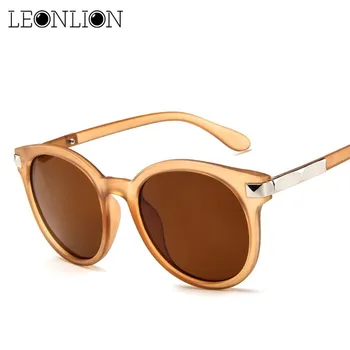 LeonLion 2021 Designer De Brand Rotund Transparent Ochelari De Soare Femei Clasic Bomboane De Culoare Ochelari De Soare De Conducere Ochelari De Epocă