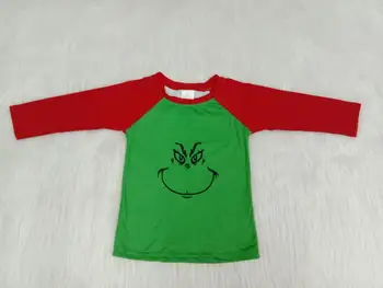 Cu ridicata/cu amănuntul desene animate baieti tricou maneca lunga rosu verde t-shirt copii de tip boutique, de îmbrăcăminte pentru copii topuri gxj