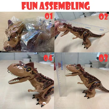 Asamblare DIY Dinozaur Jurassic Blocuri Jucării Jucării Dino Jurassic World Cărămizi de Jucărie de Învățământ de Crăciun Cadou de Ziua de nastere