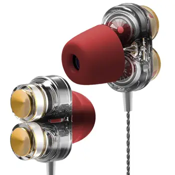 De Vânzare la cald QKZ KD7 3,5 mm Interfata Sport Stereo Bass Greu În ureche Căști cu Microfon