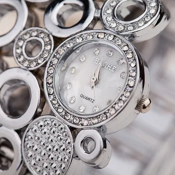 Noi Pietre de Aur Femei Brățară Ceas Brand de Lux Doamnelor Rochie Ceas de Cuarț Încheietura Ceas Cadouri Pentru Femei Ceas Reloj Mujer