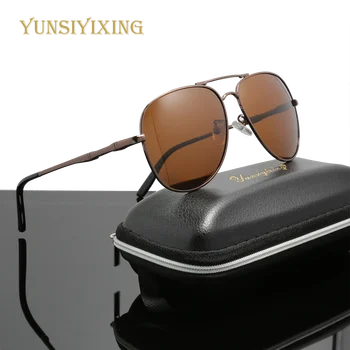 YSYX Epocă Lentile Polarizate pentru Bărbați ochelari de Soare Ochelari de Brand Clasic Pilot de Pescuit Ochelari de Soare Anti Blue ray sun protecție 6121