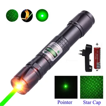 De mare Putere cu Laser Verde Pointer Focalizare Reglabilă de Ardere cu laser Pointer 303 532nm Linie Continuă 500 to1000 metri gama cu Laser