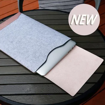 Rezistent la apa 11.6 12 13.3 15.4 inch Notebook sleeve Simțit din piele geanta de Laptop husă capac pentru macbook air pro 11 12 13 15 caz SY010