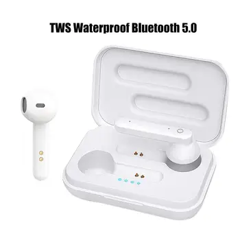 TrueTWS Căști fără Fir rezistent la apa IPX7 5.0 Cască Bluetooth 5.0 HD cu Sunet Stereo fără Fir de Sport Headhones Cască наушники