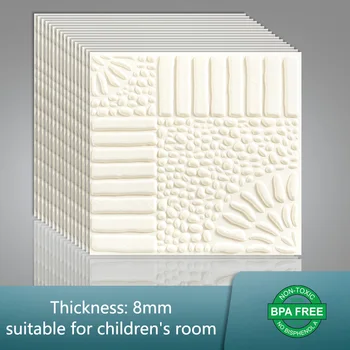 3D Autocolante de Perete Copilul Cameră de Piatră, Hârtie Auto-adeziv Panouri de Decor Dormitor Tapet rezistent la apa Vie Acasă Decorare Copil