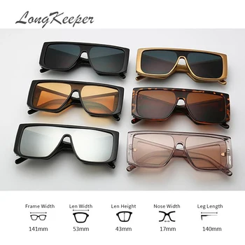 LongKeeper Supradimensionate Steampunk ochelari de Soare Om de Moda pentru Femei Ochelari de Soare Oglinda Pătrat de Conducere Oculos Gafas de sol feminino UV400