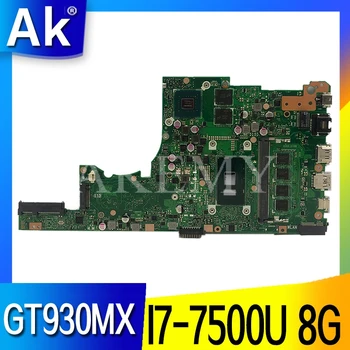 Akemy X405UR Pentru ASUS X405U X405UN X405UR X405URR X405URP X405UQ X405UF Laotop Placa de baza X405UR Placa de baza I7-7500U 8GB GT930MX