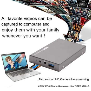 4K 60fps HDR TV Buclă USB 3.0, HDMI, Card de Captura Video de Înregistrare Cutie PC Telefon Joc Live Streaming 1080P Poate Microfon În Mix Audio