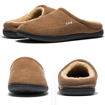 Brand Iarna Barbati Bumbac, Papuci de casă Dormitor Îngroșarea Sandale Pantofi Pentru Bărbați de Moda Plat Pantofi Casual Barbati Tălpi Moi de Dimensiuni Mari 50