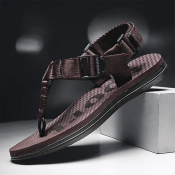 2020 Vânzare Fierbinte Weave Pantofi de Brevet Bărbați în aer liber Sandale Marimea 39 la 45 de Culoare Solidă Confortabile, Catarama Bărbați Flip Flops Sandalias Hombre