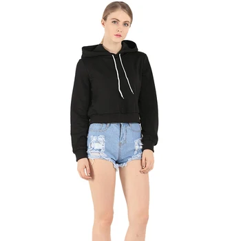 Moda pentru femei Hanorac cu glugă Jumper Sweatershirt Scurt top Coat Sport Femei Pulover cu Glugă Topuri Femei Toamna Iarna Haine