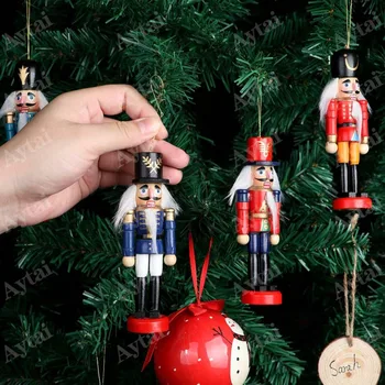 OurWarm 6pcs Lemn Decor de Crăciun, spărgătorul de Nuci Favoarea Partidului Agățat în Pomul de Crăciun, spărgătorul de Nuci Ornamente de masa Decor de Masă Trupa de Păpuși