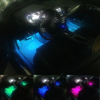 LSlight Auto Iluminat Decorativ Masina de Neon Motocicleta Tălpi Ambient LED starea de spirit interioare lumină de interior picior lumini auto styling