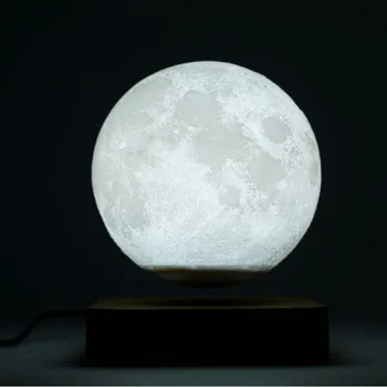LED-uri de Vânzare Fierbinte Creative de Imprimare 3D Levitatie Magnetica Luna Lampă Lumina de Noapte Rotativ LED Plutitoare Lampa Decor Acasă Dropshopping