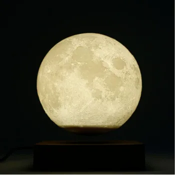 LED-uri de Vânzare Fierbinte Creative de Imprimare 3D Levitatie Magnetica Luna Lampă Lumina de Noapte Rotativ LED Plutitoare Lampa Decor Acasă Dropshopping