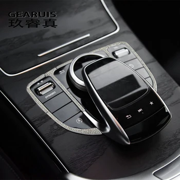 Styling auto Pentru Mercedes Benz C Class W205 GLC X253 diamant Consola centrală Multimedia Mouse-ul Butonul comutator Interior Acoperire Autocolant