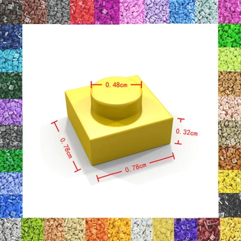 L*du-te 3024 Plastic Blocuri Mici de Cărămidă Accesoriu 1X1 Placa Nr. 283 Lumina Nuga Pixel Art DIY Jucării Educative Pentru Adulți