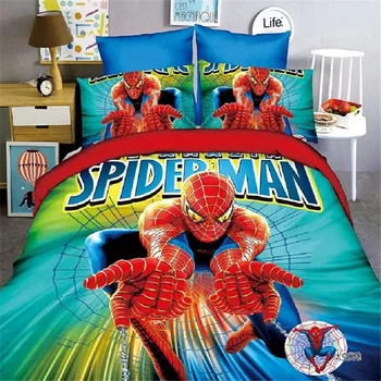 Disney Spiderman McQueen Cars set de lenjerie de pat 2/3/4pc Printesa tipărite carpetă acopere singur twin dimensiune fată băiat lenjerie de pat cadou