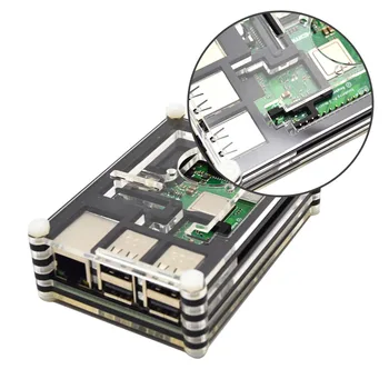 S ROBOT Raspberry Pi 4 caz kit cu radiator & ventilatorului de Răcire & type-c USB, cablu cu Întrerupător pornit/Oprit & Alimentare RPI107