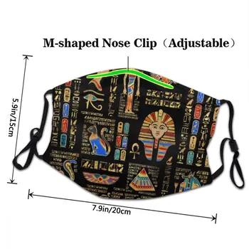Non-Unică Folosință Hieroglife Egiptene Și Zeități Masca Egipt Anti Praf Mască De Protecție Respiratorie Gura Mufla