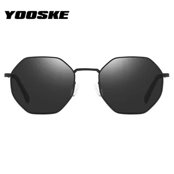 YOOSKE Polarizat ochelari de Soare Femei Bărbați la Modă de Designer de Brand Poligon de Conducere Ochelari de Soare Nuante Retro Mici UV400 Ochelari