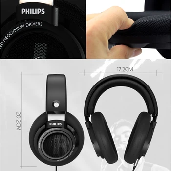 Philips SHP9500 cu Fir Căști HIFI de reducere a Zgomotului cu 3m lungime Căști pentru xiaomi SamSung S8 MP3 Test Oficial Profesionale