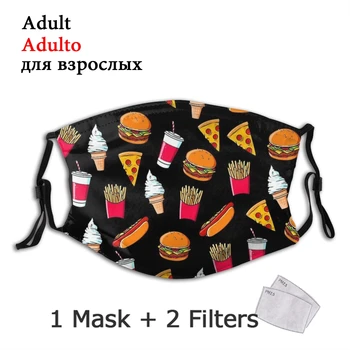 Fast-Food Non-Unică Folosință Gura Masca De Fata Burger Cu Cartofi Prajiti Anti Ceata Masca De Praf Cu Filtre De Protectie Respiratorie Gura Mufla