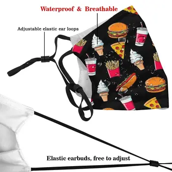 Fast-Food Non-Unică Folosință Gura Masca De Fata Burger Cu Cartofi Prajiti Anti Ceata Masca De Praf Cu Filtre De Protectie Respiratorie Gura Mufla