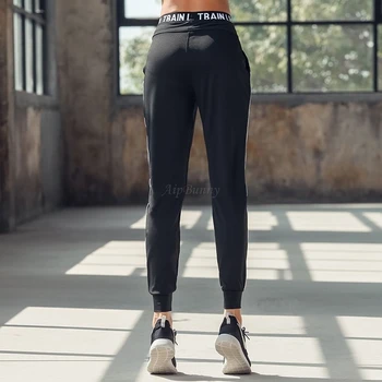 Aipbunny 2018 Nou Record Elastic Scrisoare Sport Talie Jambiere Pantaloni De Yoga Pentru Femei Haine De Sport De Formare De Funcționare Dresuri Sportive Leggins