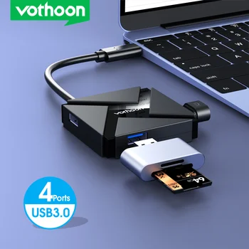 Vothoon Hub USB 4 Port USB 3.0 Hub USB de Mare Viteză Splitter Pentru Hard Disk-uri Flash Drive USB Mouse Tastatura Extinde Adaptor