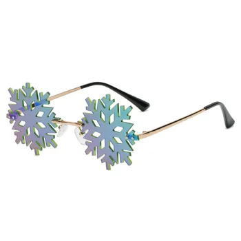 CRSD de Moda Noua Forma de Fulg de nea ochelari de Soare Femei Epocă fără ramă Clar Ochelari de Oameni Gol Ochelari de Soare Nuante UV400