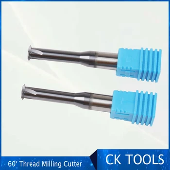 Mașină CNC de 60 de Grade Carbură Solidă Fir Single tooth Milling Cutter M 0.8 0.9 1 1.2 1.4 1 Singur Flaut Metrice end mill, mills