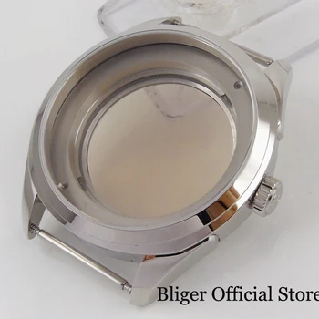 Culoare argintie Mecanice 42mm Ceasul Caz pentru Japonia NH35 NH35A Mișcarea de Cristal Safir Văzând Backcover