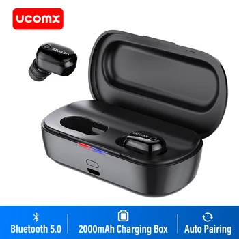 UCOMX U6H Pro Bluetooth Pavilioane Adevărat Wireless Căști Stereo cu 2000mAh Caz de Încărcare Hands-free Receptorul pentru iPhone Samsung
