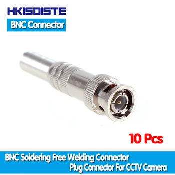 HKIXDISTE 10buc CCTV RG-59 de sex Masculin Conector BNC Pentru Cablu Coaxial BNC Conector Pentru AHD CVI TVI Camera