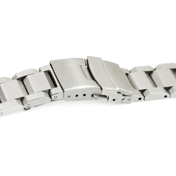 ZLIMSN Argintiu Bratara Solida din Otel Inoxidabil Curea 20 22 24 mm Militară de Lux Trupa de Metal de Înlocuire Relogio Feminino S15