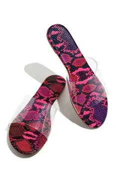 2019 Femei Sandale Leopard Snake Print Slip-On Pantofi Jeleu în Afara Papuci Doamnelor Drăguț Plat Catarama Papuci Femei Fierbinte 9058