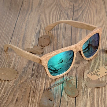 BOBO PASĂRE Originale ochelari de Soare din Lemn lunetă soleil femme Sticlă Polarizată UV400 Lentile Ochi Purta Logo-ul Personalizat de Dropshipping