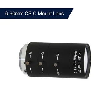 6-60mm Varifocal Manual F1.6 CS C Mount Lens