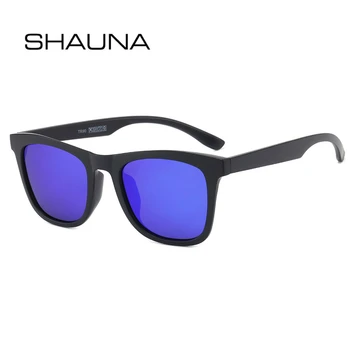 SHAUNA New Sosire Moda Barbati Femei TR90 Polarizat ochelari de Soare de Înaltă Rezistență Îndoire Oglindă Lentile de Vară de Conducere Ochelari Ochelari