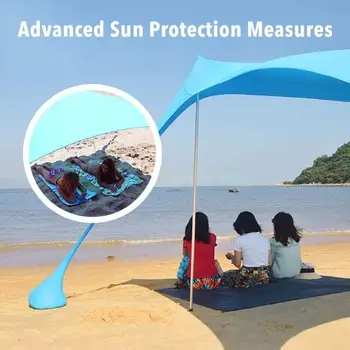 Copertina Impermeabila Prelata Cort de Camping Cort Ultrausor Plajă, Soare, Umbra Cort Anti UV Tent Corturi Petrecere de Familie în aer liber Sunshelter