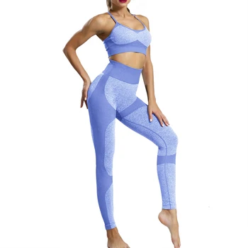 Femei yoga set de Fitness, Costume de Sport sală de GIMNASTICĂ Pânză Yoga Camasi cu Maneca Lunga Talie Mare de Funcționare Jambiere Pantaloni de Antrenament Tricouri